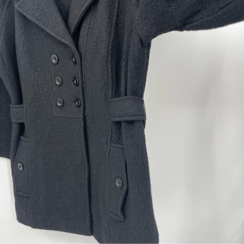 Sandro 100%‎ Wool Double Breasted Bell Sleeve Pea Coat Size XL - Picture 8 of 11